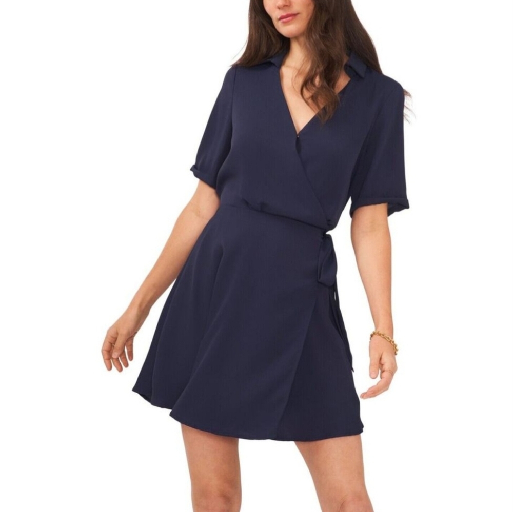 VINCE CAMUTO | Navy Wrap Dress